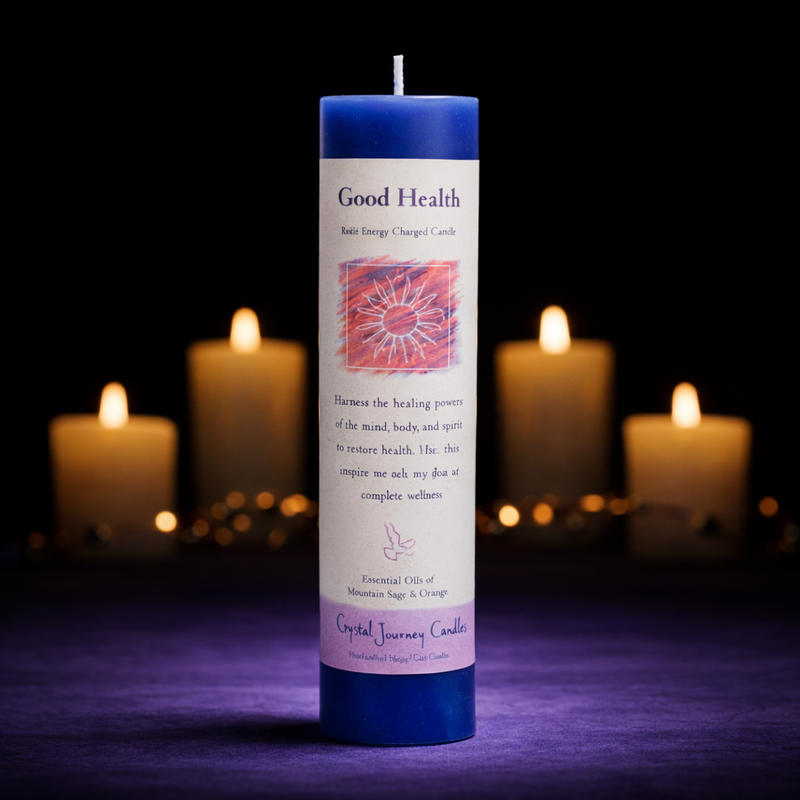 Reiki Herbal Pillar Candle Good Health-1