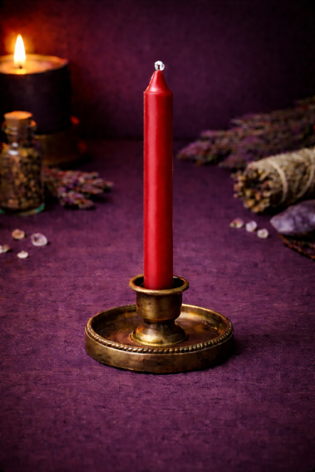 Chime Candle - 4in - Red-1