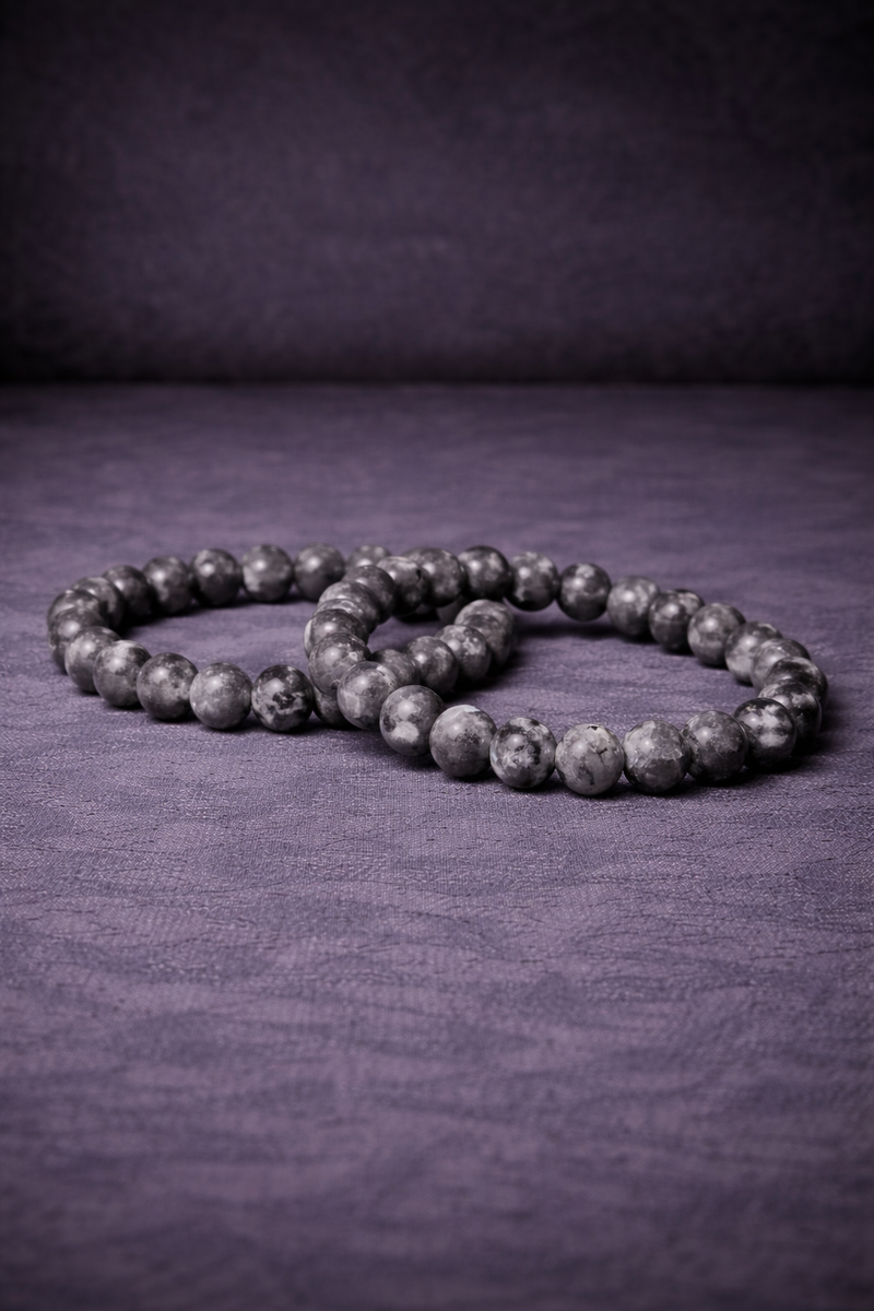 Larvikite Bead Bracelet - 8 MM-1