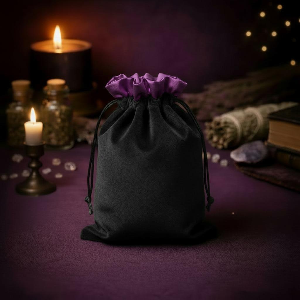 Velvet Bag with Satin Black/Purple - Norse Foundry-1
