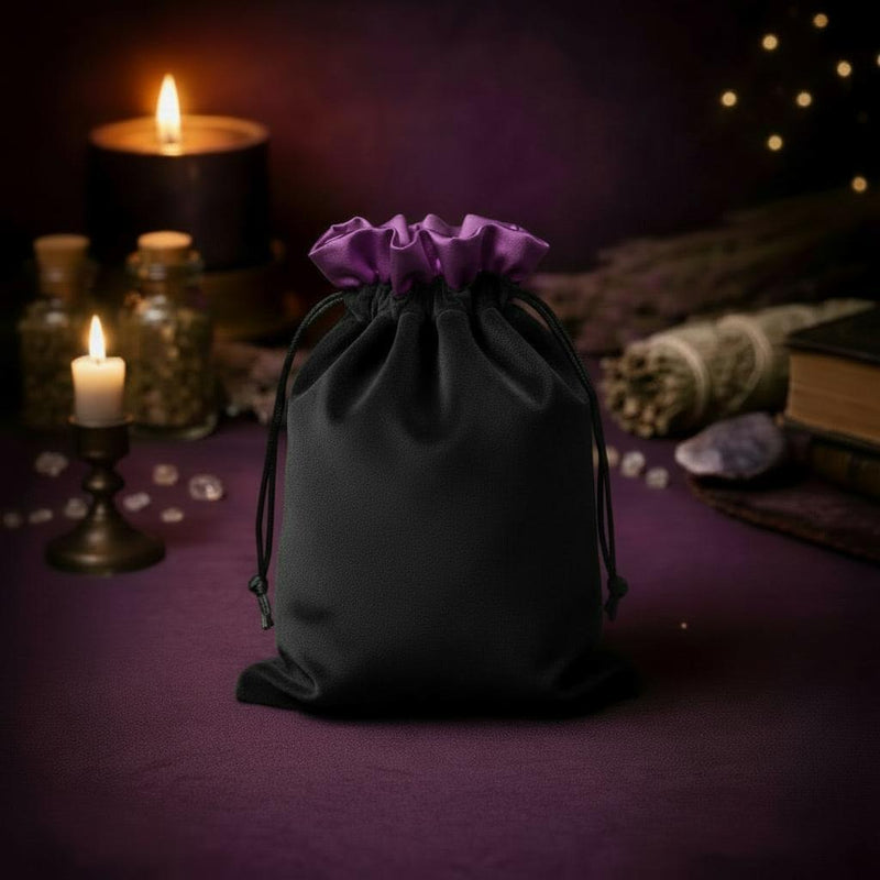 Velvet Bag with Satin Black/Purple - Norse Foundry-1