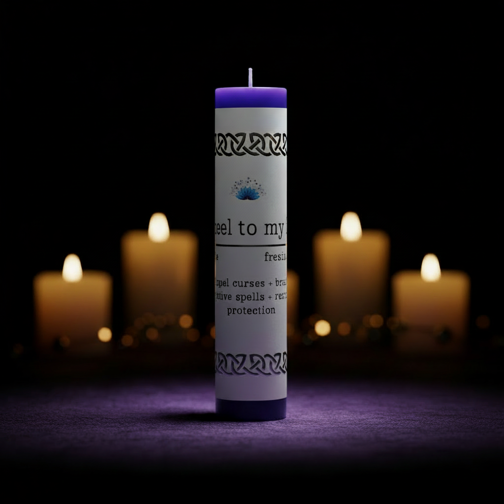 Manifestation Pillar Candle Kneel To My Feet