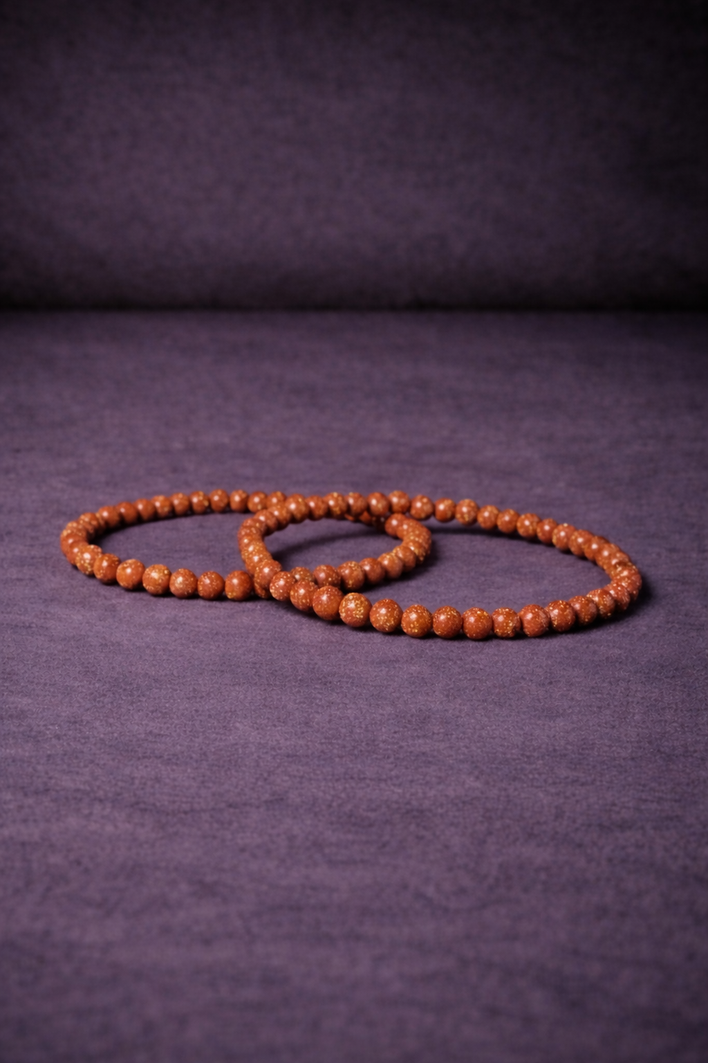 Gold Sandstone Bead Bracelet - 4 MM-1
