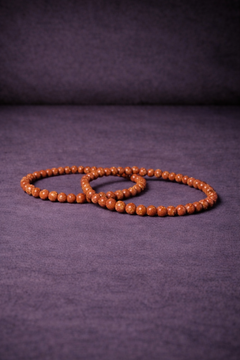 Gold Sandstone Bead Bracelet - 4 MM-1
