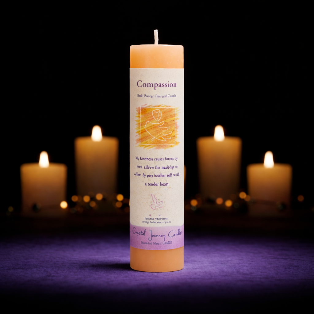 Reiki Herbal Pillar Candle Compassion
