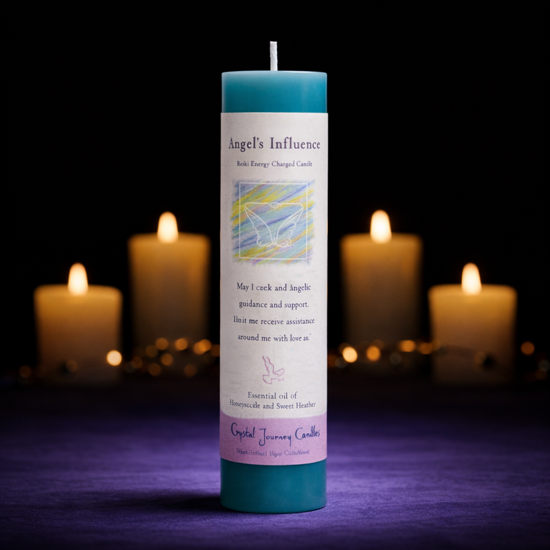 Reiki Herbal Pillar Candle Angels Influence-1
