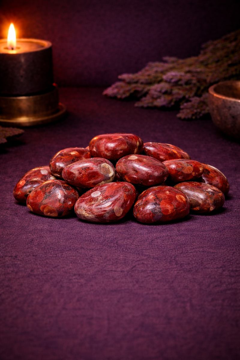 Red Brecciated Jasper Tumbles-1