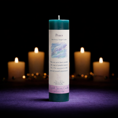 Reiki Herbal Pillar Candle Peace-1
