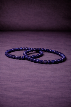 Blue Sandstone Bead Bracelet - 4 MM-1