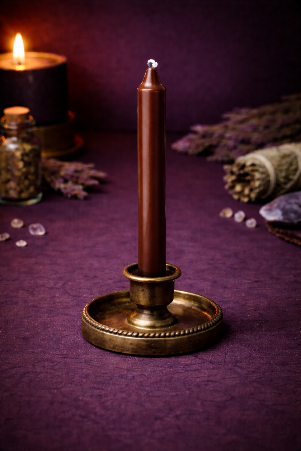Chime Candle - 4in - Brown-1