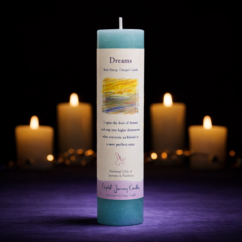Reiki Herbal Pillar Candle Dreams-1