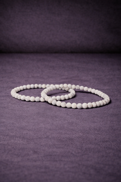 Howlite Bead Bracelet - 4 MM-1
