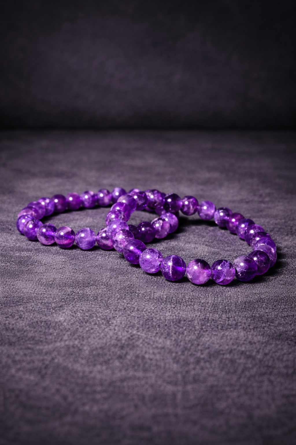 Amethyst Bead Bracelet - 8 MM
