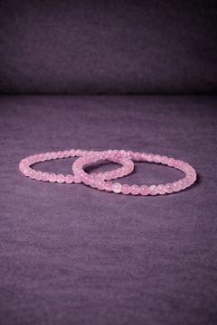 Rose Quartz Bead Bracelet - 4 MM-1